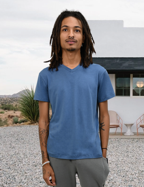 Short Sleeve V-Neck Shirt, Short Sleeve Shirt, V Neck Shirt, Shirt, Eco-Friendly, Sustainable, Unisex, Mens, Gender Fluid