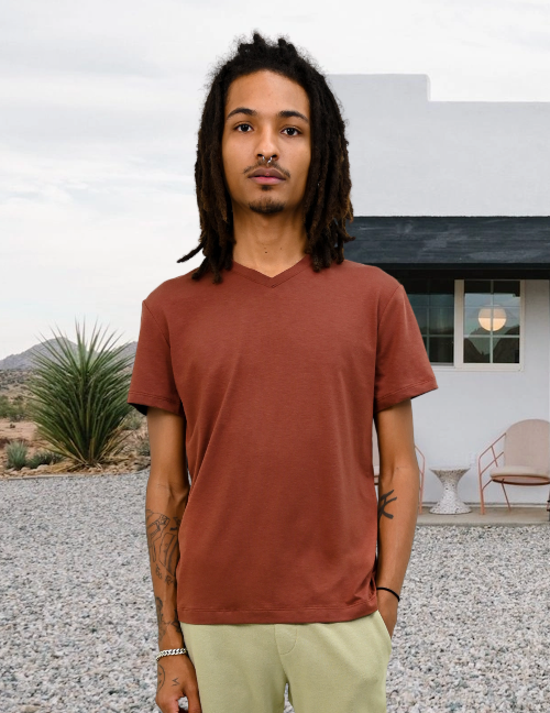 Short Sleeve V-Neck Shirt, Short Sleeve Shirt, V Neck Shirt, Shirt, Eco-Friendly, Sustainable, Unisex, Mens, Gender Fluid