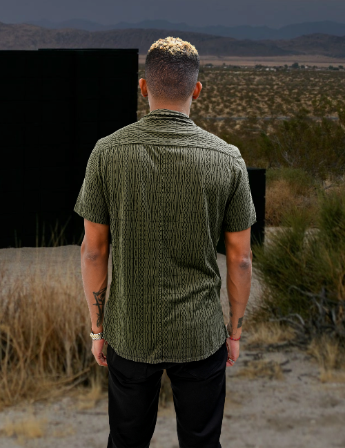 Short Sleeve Button Up, Printed Button Up, Short Sleeve, Button Closure, Collared Shirt, Dress Shirt, Sustainable, Eco-Friendly, Eucalyptus Blend, Unisex, Mens
